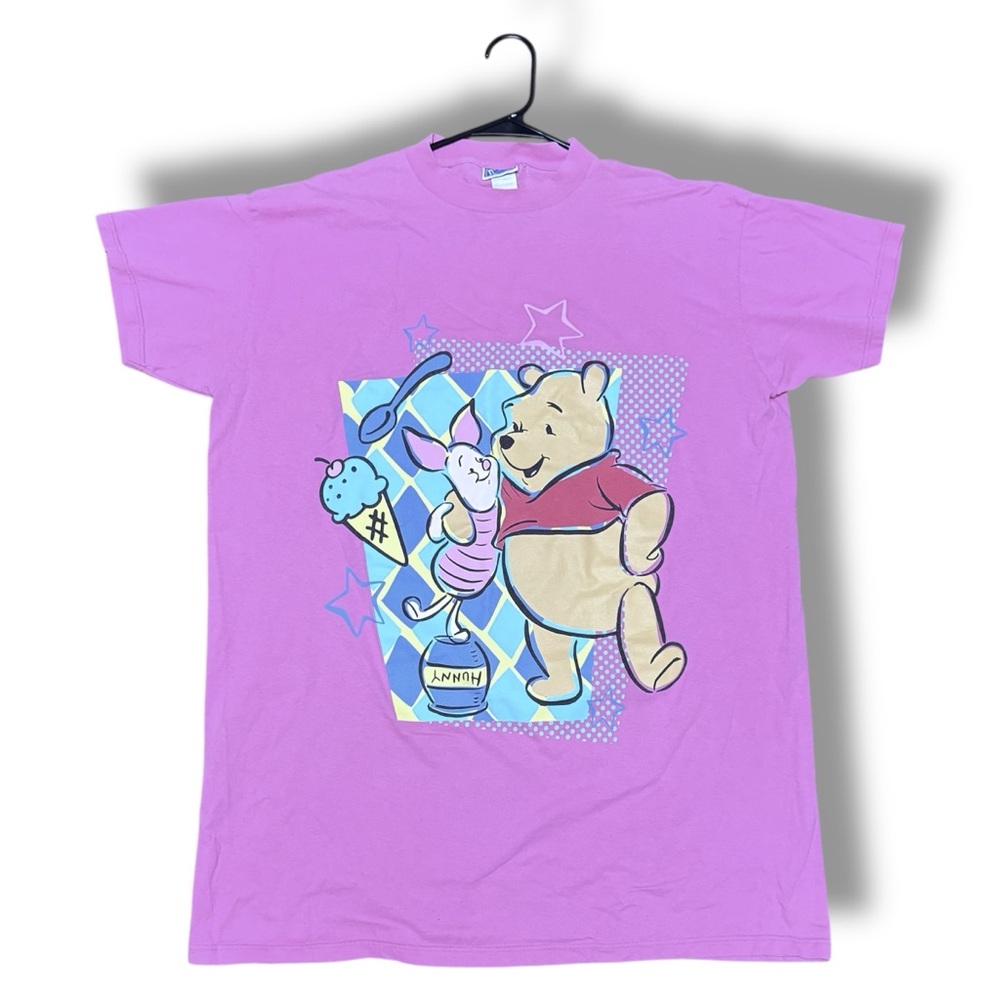VTG 90s Winnie The Pooh Disney Sleep Shirt Nightshirt One Sz Piglet 100% Cotton